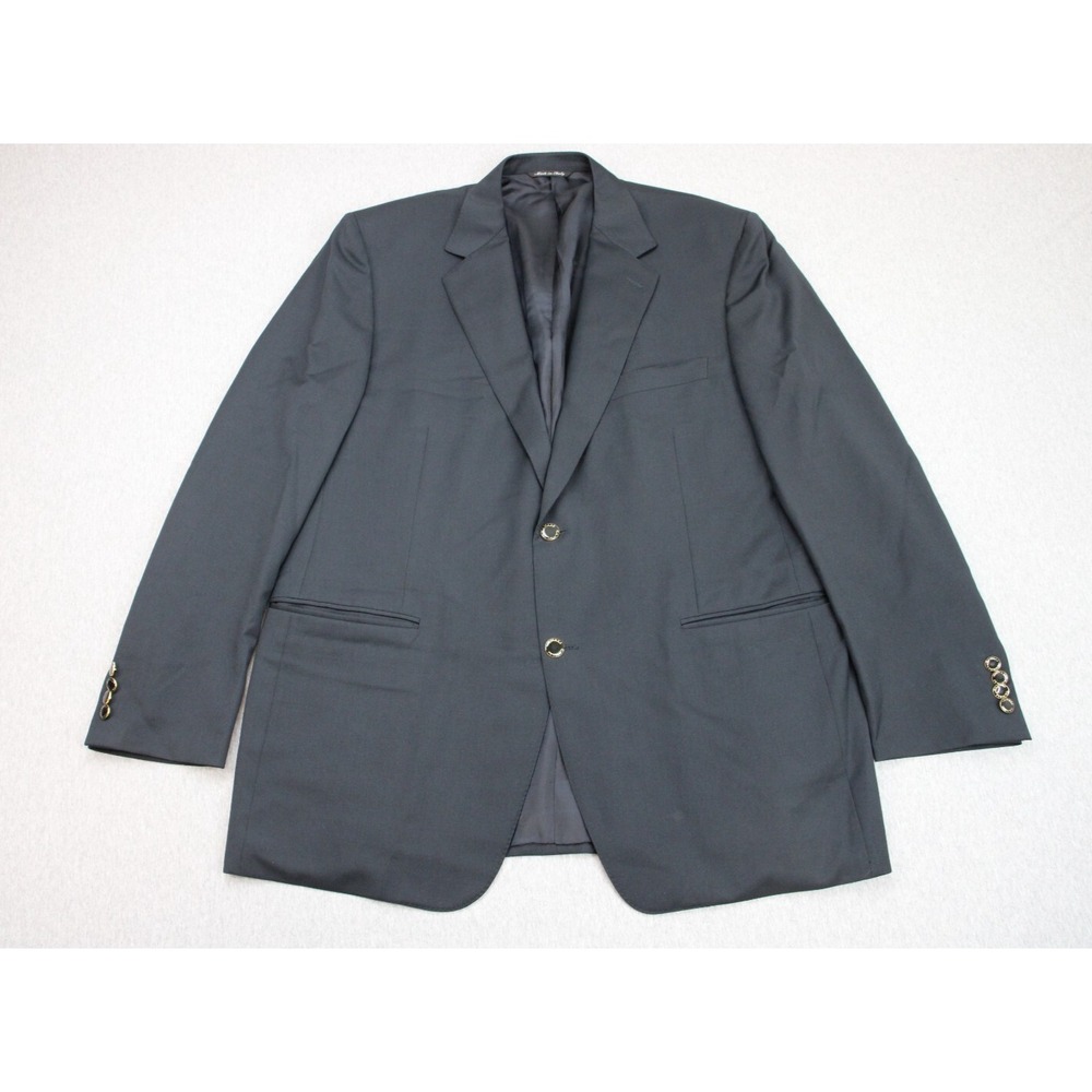 Canali Blazer Mens 46R/IT56R Navy Blue 100% Wool 2-Button Single Breast